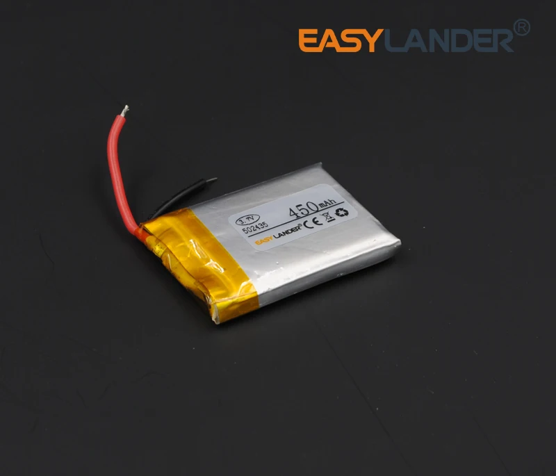 502435 3.7V 450mAh Rechargeable Lithium Li-ion Polymer Battery 052435 502535