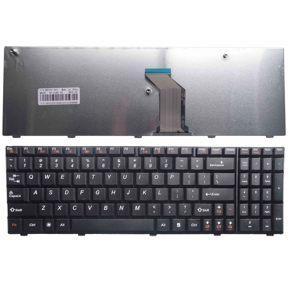 US Black New English Laptop keyboard For Lenovo IdeaPad G560 G560A G565 G560L