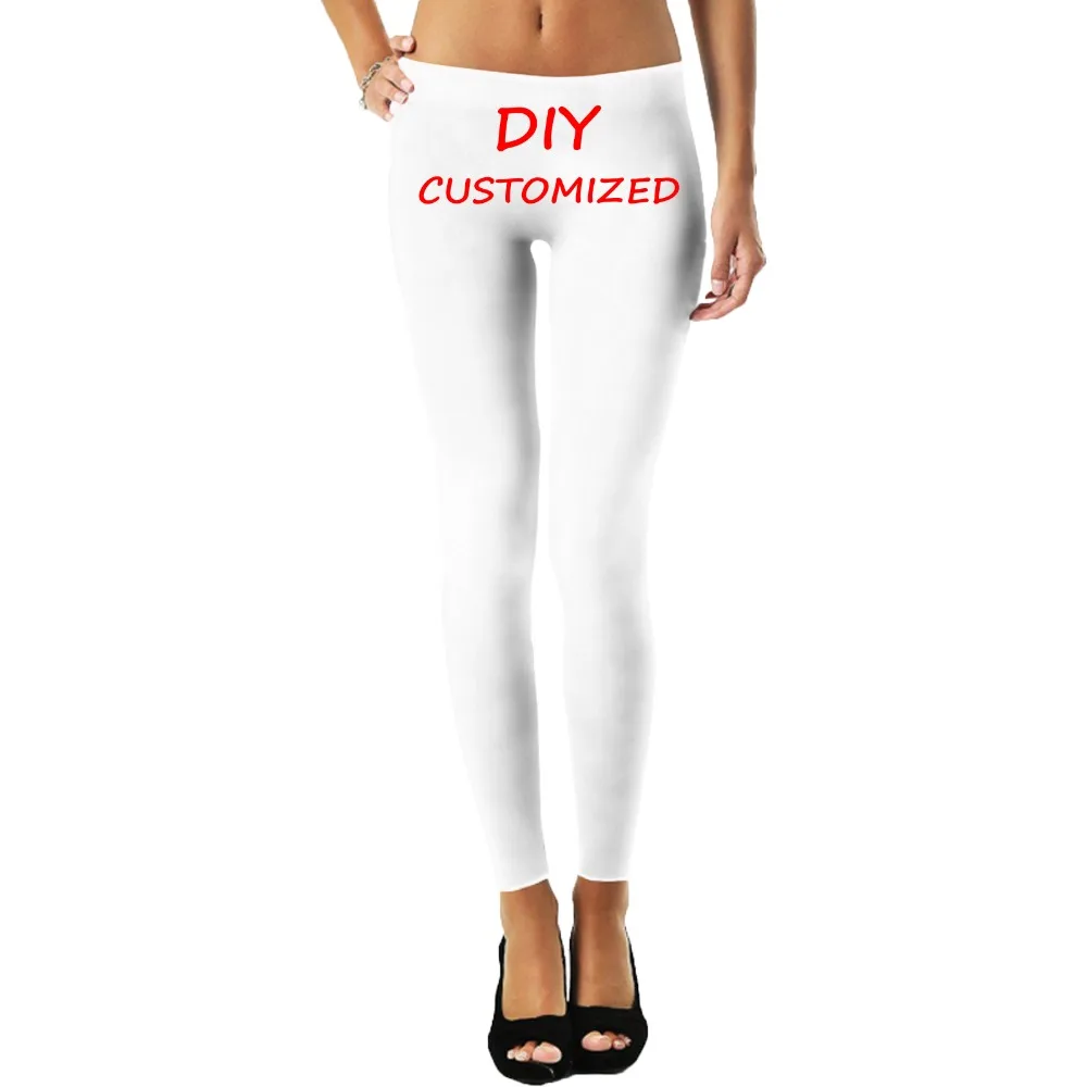 Débardeur Blanc pour Femme, Leggings à Personnaliser avec Photo ou Logo, Leggings en Modal, Impression 3D, DIY