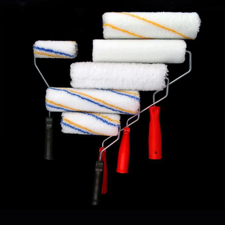 1Pcs 4 pouces Multifonction BRICOLAGE Mur Peinture Rouleau Brosse Set Poignée Outil Maison Bureau Salle Rouleau de Coureur de Peinture Brosse