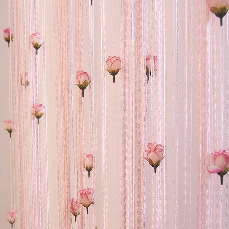 300*300cm Rose flower line curtain Hotel interior curtains partitions background wall decoration