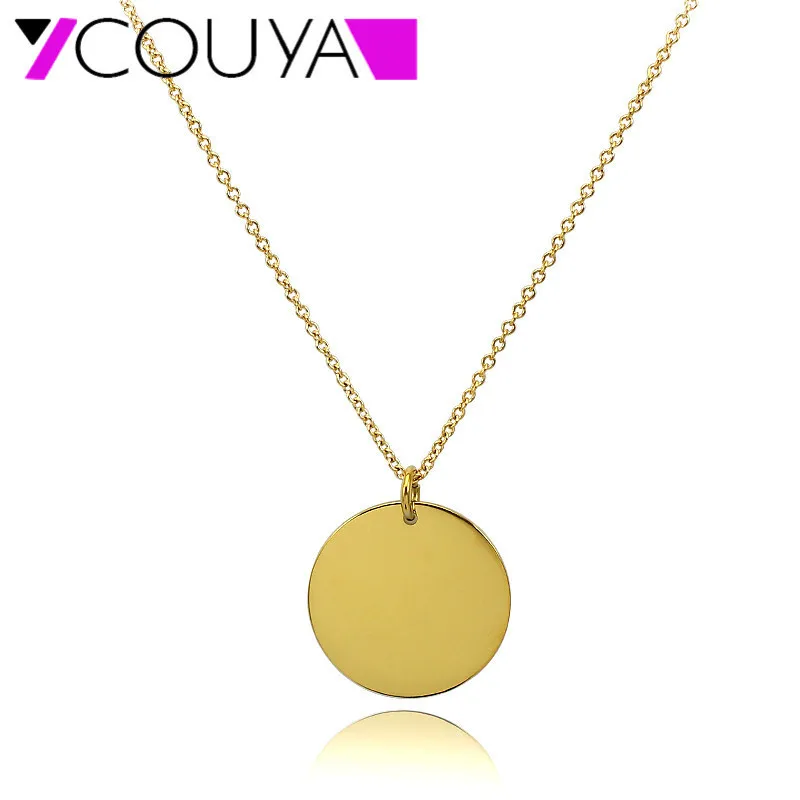 Couya 2018 Metal Stainless Steel Jewelry For Women Circular Design Choker Steampunk Gothic Bijoux Femme Harajuku Necklace