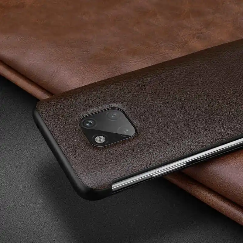 Genuine Leather Case For Huawei Mate 20 Pro Case Intelligent Wakeup Cover Window View Coque For Mate 20Pro Case Fundas