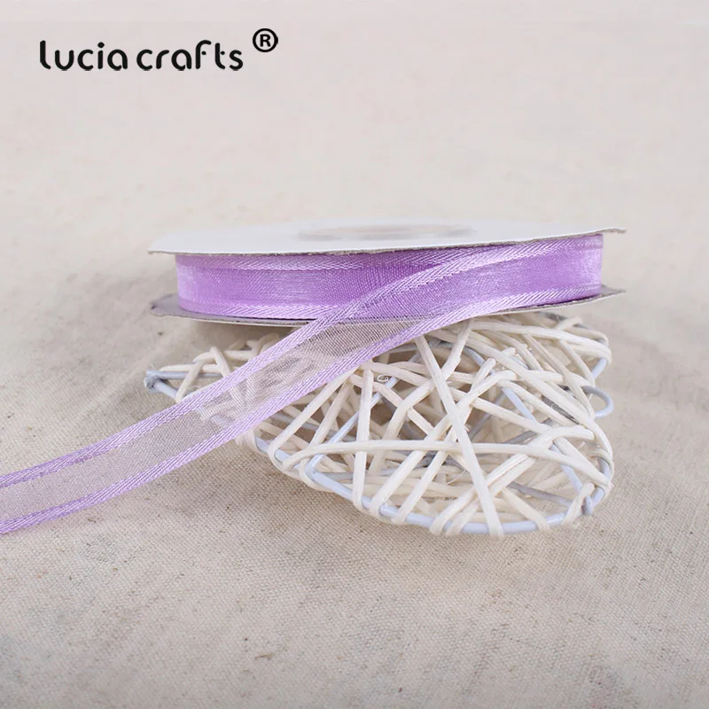 25yards/Roll nastro di Organza da 10mm per accessori per fiocchi per capelli da ragazza fai da te fatti a mano materiale da imballaggio regalo U0301