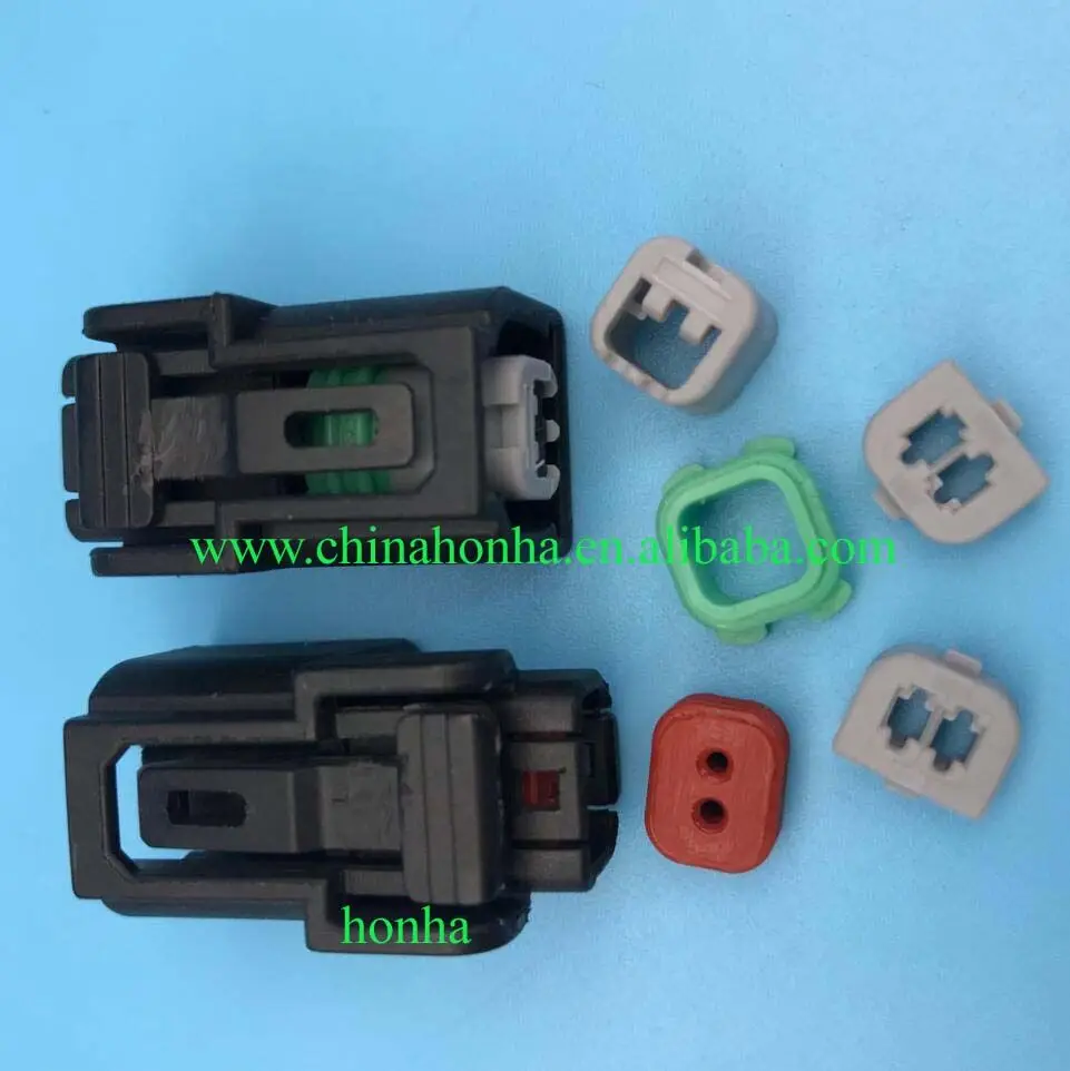 Conector eletrônico de fio à prova d'água, conector de 2 pinos fêmea para injetor de combustível de carro para honda accord 50/100-6189 com 10/20/6904 peças