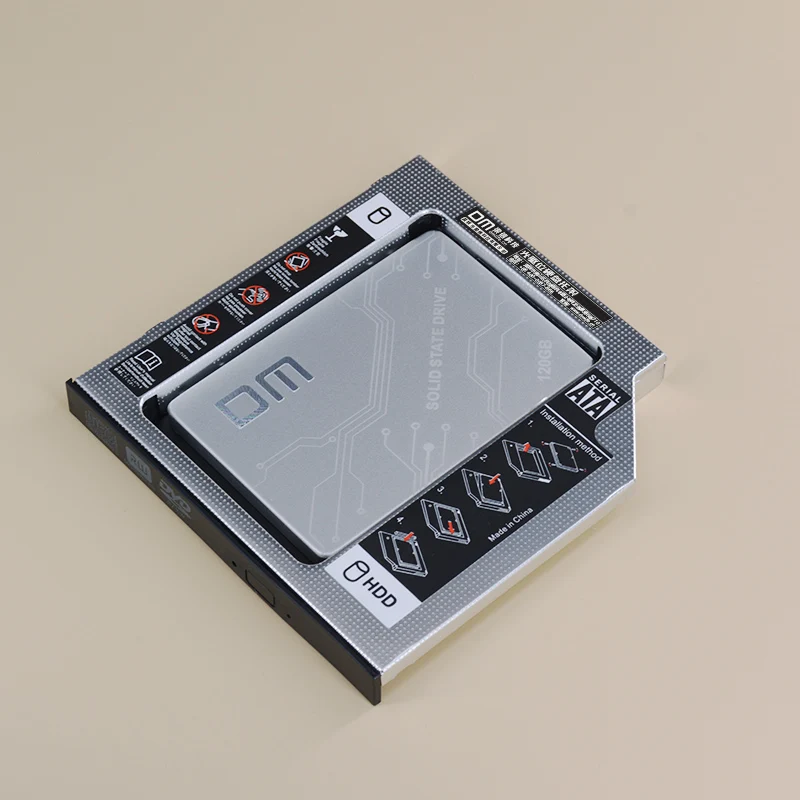 DM DW95S Caddy Optibay SATA 3.0 Aluminio para SSD