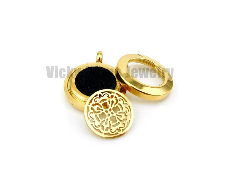 Screw Diffuser Locket 20-30mm  Stainless Steel Aromatherapy Locket Free Pads Essential Oils Diffuser Locket