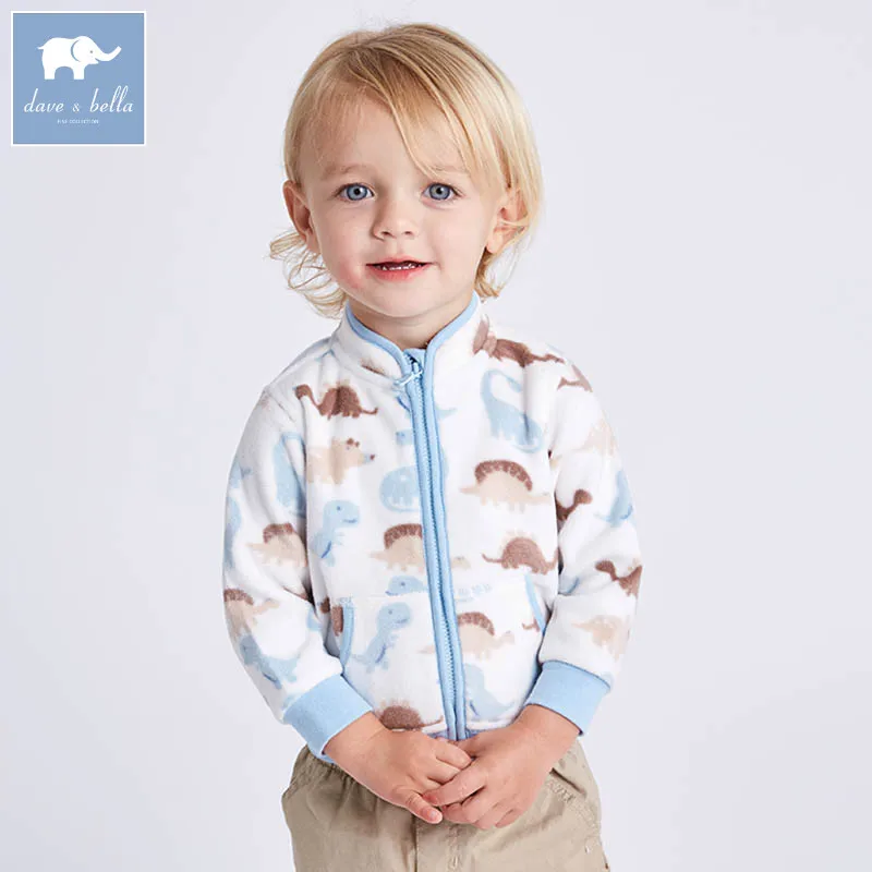 DB396-G dave bella spring unisex baby fashion print coats kids toddler coat lovely children clothes