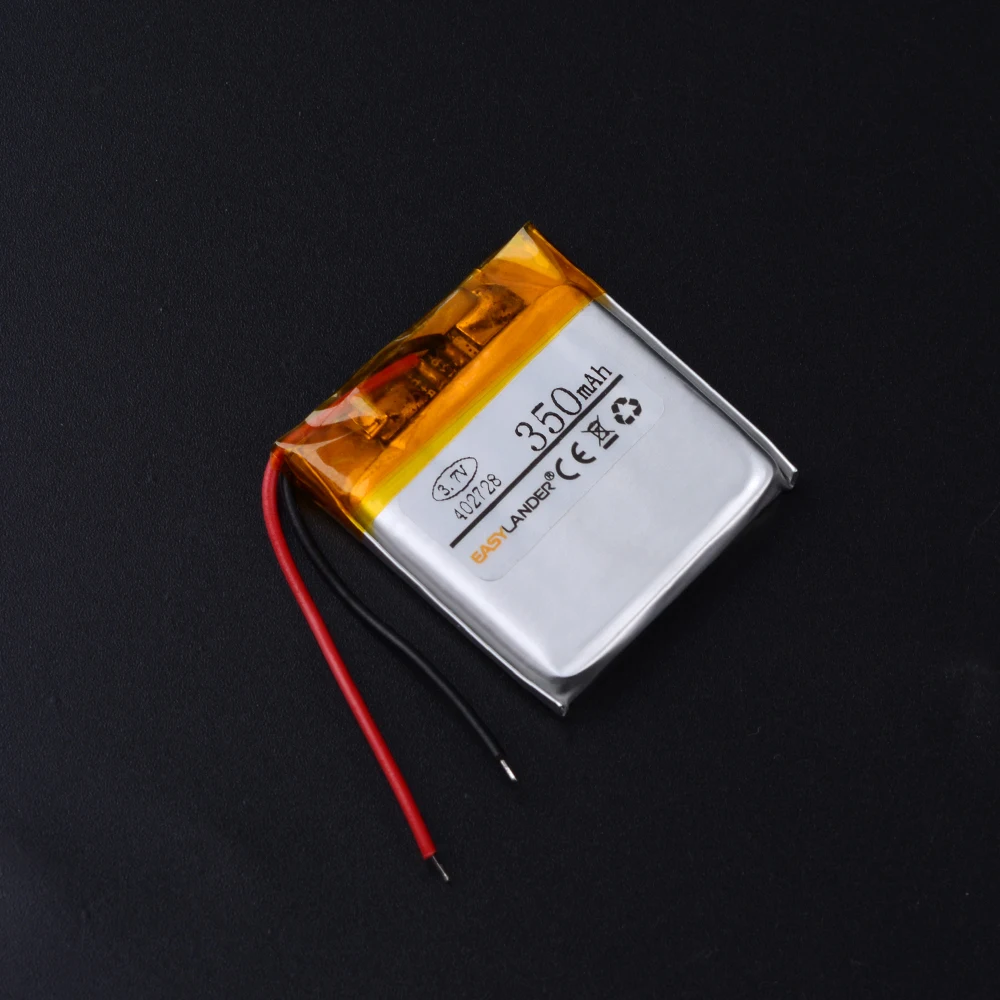 402728 3.7V 350mAh litowo-jonowy akumulator polimerowy do bezprzewodowego zestawu słuchawkowego Bluetooth MP3 GPS 402827 inteligentnych zegarków