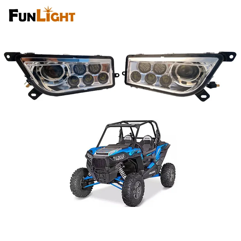 

Funligt Left & Right Hand ATV LED Headlight Kit for 2014-2016 Polaris RZR XP 1000, 2015-2016 RZR 900, 2016 RZR XP TURBO
