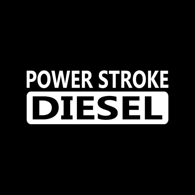 YJZT 14.9CM*5.7CM POWER STROKE DIESEL Vinyl Decal Car Sticker Black/Silver C3-0860