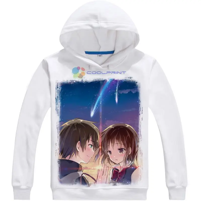 Coolprint Japanese Anime Your Name Unisex Hoodies Kimi no Na wa hoodie of Tachibana Taki and Miyamizu Mitsuha