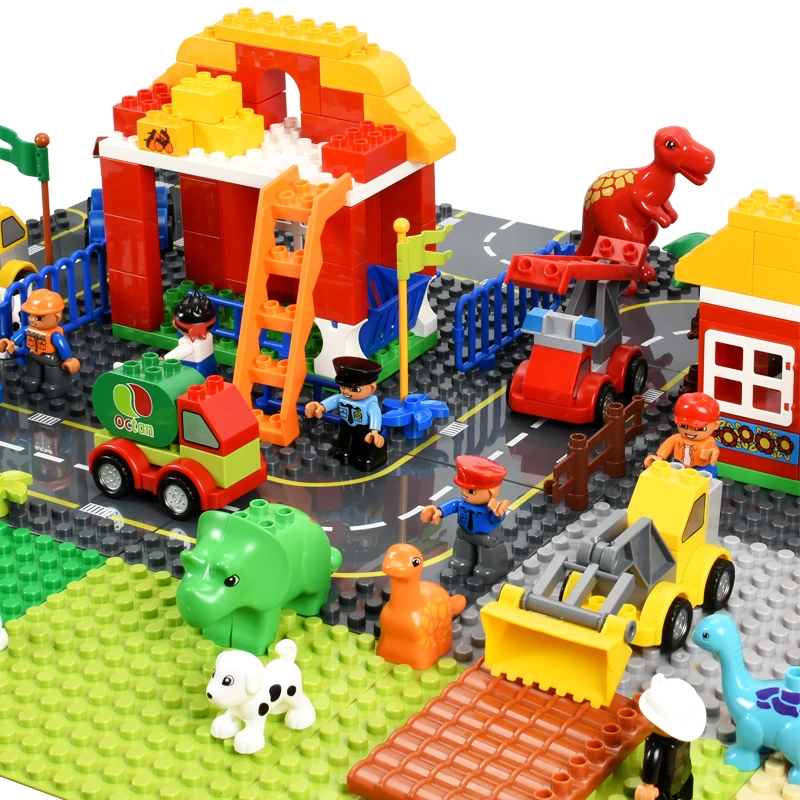 Big Size Base Plates City Road Street Straight Curve Baseplates Building Blocks Sets Children DIY Bricks Toys Gifts