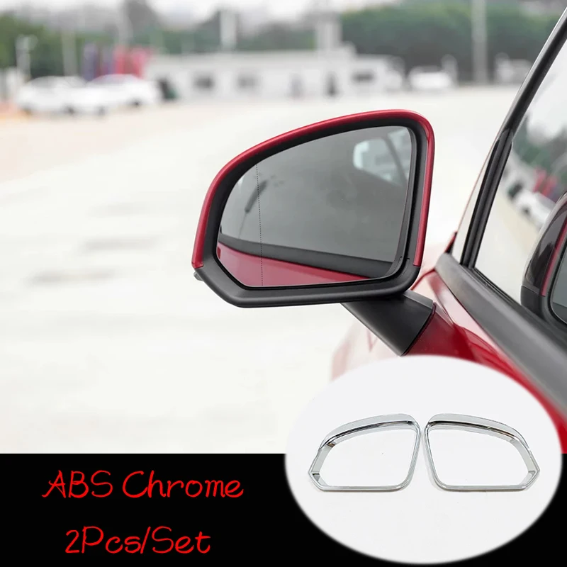 

For Volvo XC40 T5 Accessories 2017 2018 2019 ABS Chrome Car rearview mirror block rain eyebrow Cover Trim Car Styling 2pcs