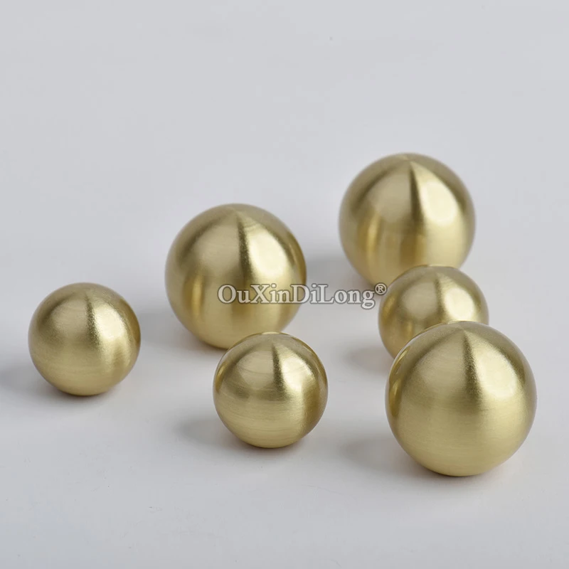 2PCS Sealing Oil Solid Brass Kitchen Cabinet Door Handles Round Ball Cupboard Wardrobe Drawer Wine Cabinet Pulls Handles & Knobs