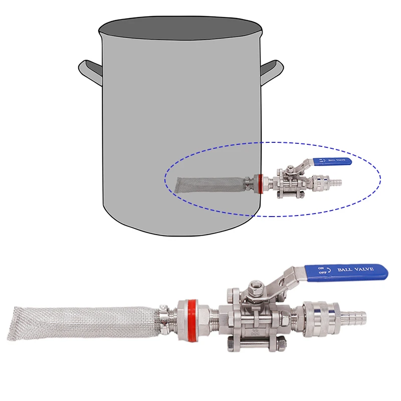 Homebrew Weldless Kettle/Keg Convert Kit Quick Disconnect w/ 6