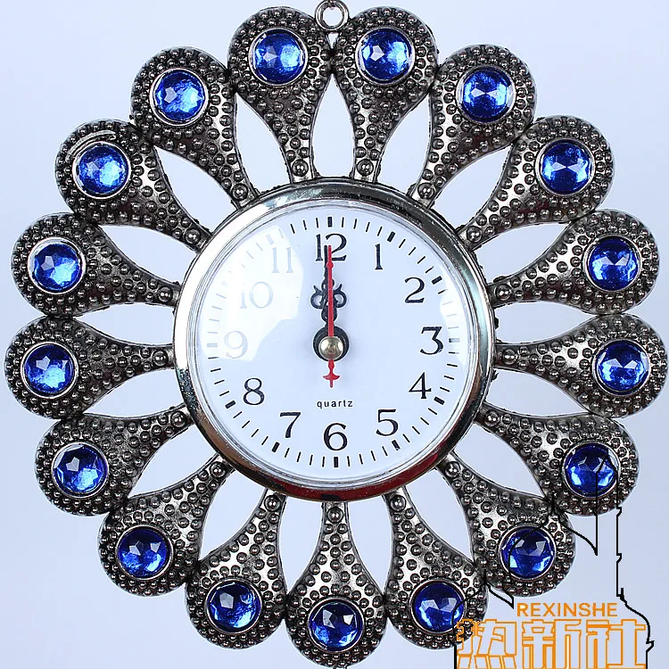 Turkey blue eyes watch diamond ornaments Muslim peace pendant Wall Clock Home evil eyes