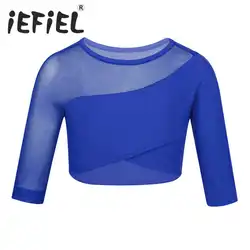 Kids Girls Ballet Crop Top Ballet Class Performance Crop Top for Ballet Dance Gymnastics Leotards for Girls Dancewear Crop Tops