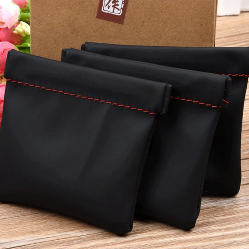 Mini Black Earphone Bag Headphone Carrying Case Travel organizer For Headset Cable Earbud Coin Money Data line Storage Bag