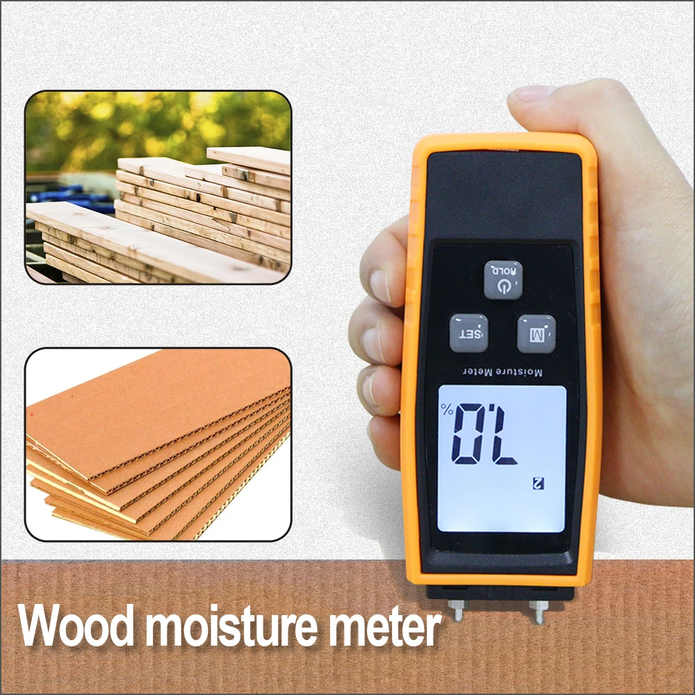 RZ Wood Moisture Meter Digital Wood Moisture Meter Concrete 0-80% Emt01 Woodworking Measuring carton Building Material Moisture