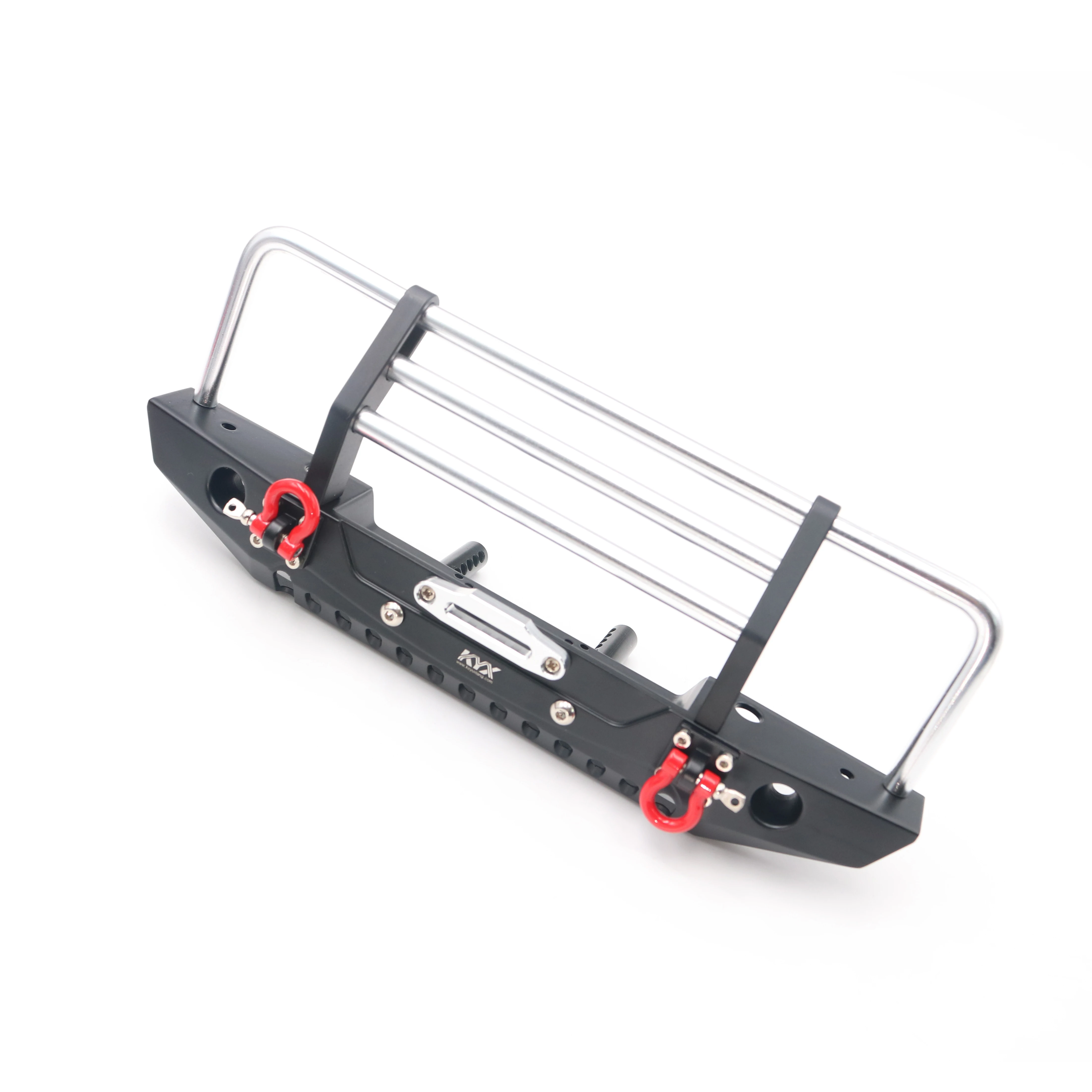 KYX Racing Alloy Front Bumper with LED Lights for 1/10 RC Crawler Car Traxxas TRX-4 TRX4 Redcat Gen8 Scout II