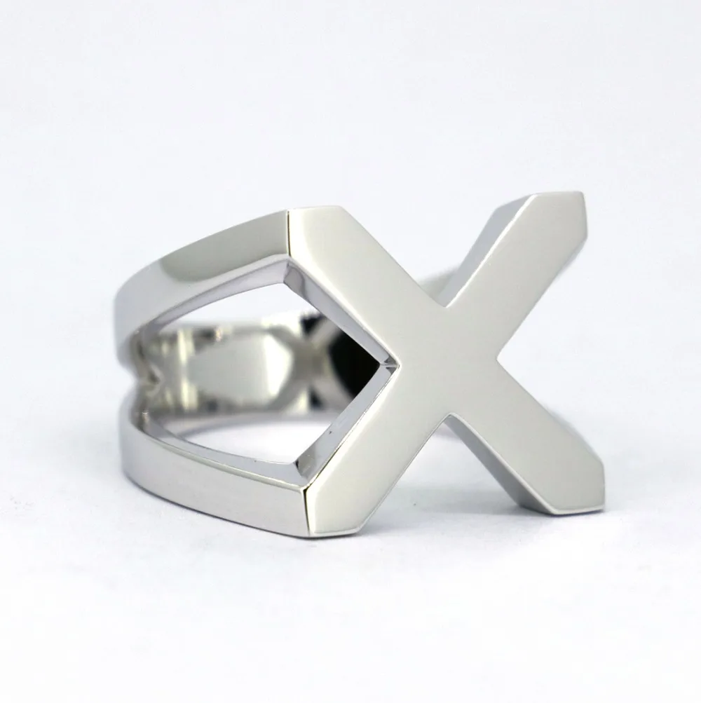 

Wellmade Solid 925Sterling Silver X Classic Cross Ring