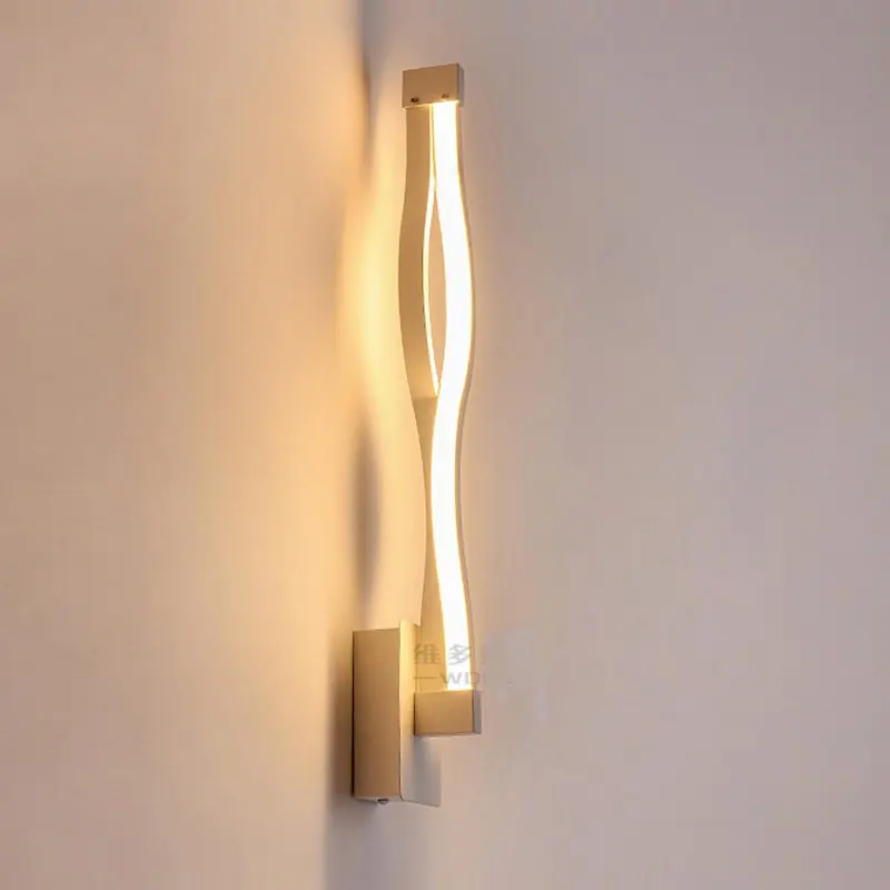 جديد ما بعد الحداثة الممر وحدة إضاءة LED جداريّة ضوء رسمت الألومنيوم مرآة الجبهة الجدار ضوء غرفة نوم تركيبات الإضاءة الجدار الموضة