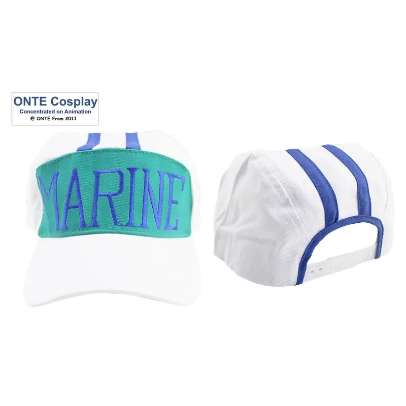 Hot Anime Cosplay Costumes Hat Navy MARINE Words White hat Baseball Red Dog Cap ( Little Deep Color )