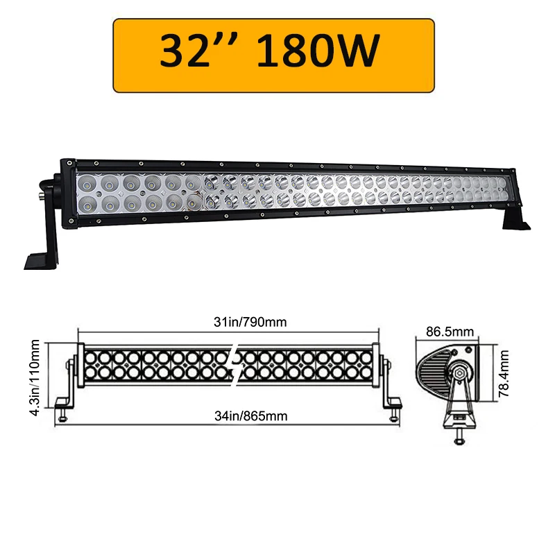 Auxtings 12V 24V prosto Led robocza listwa oświetleniowa 14 22 32 42 52 Cal Offroad samochód listwa świetlna Led 4x4 SUV ATV wysokiej mocy podwójny