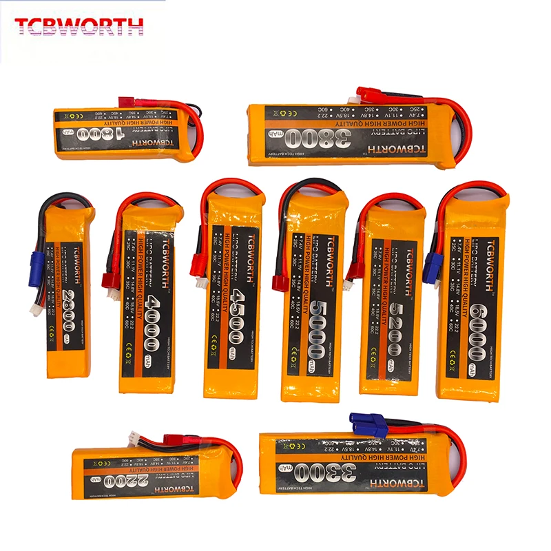 Akumulator do RC LiPo 2S 7.4V 1500mAh 3000mAh 4200mAh 5200mAh 6000mAh 25C 35C 60C dla samolotu RC helikopter dron samochód 2S LiPo