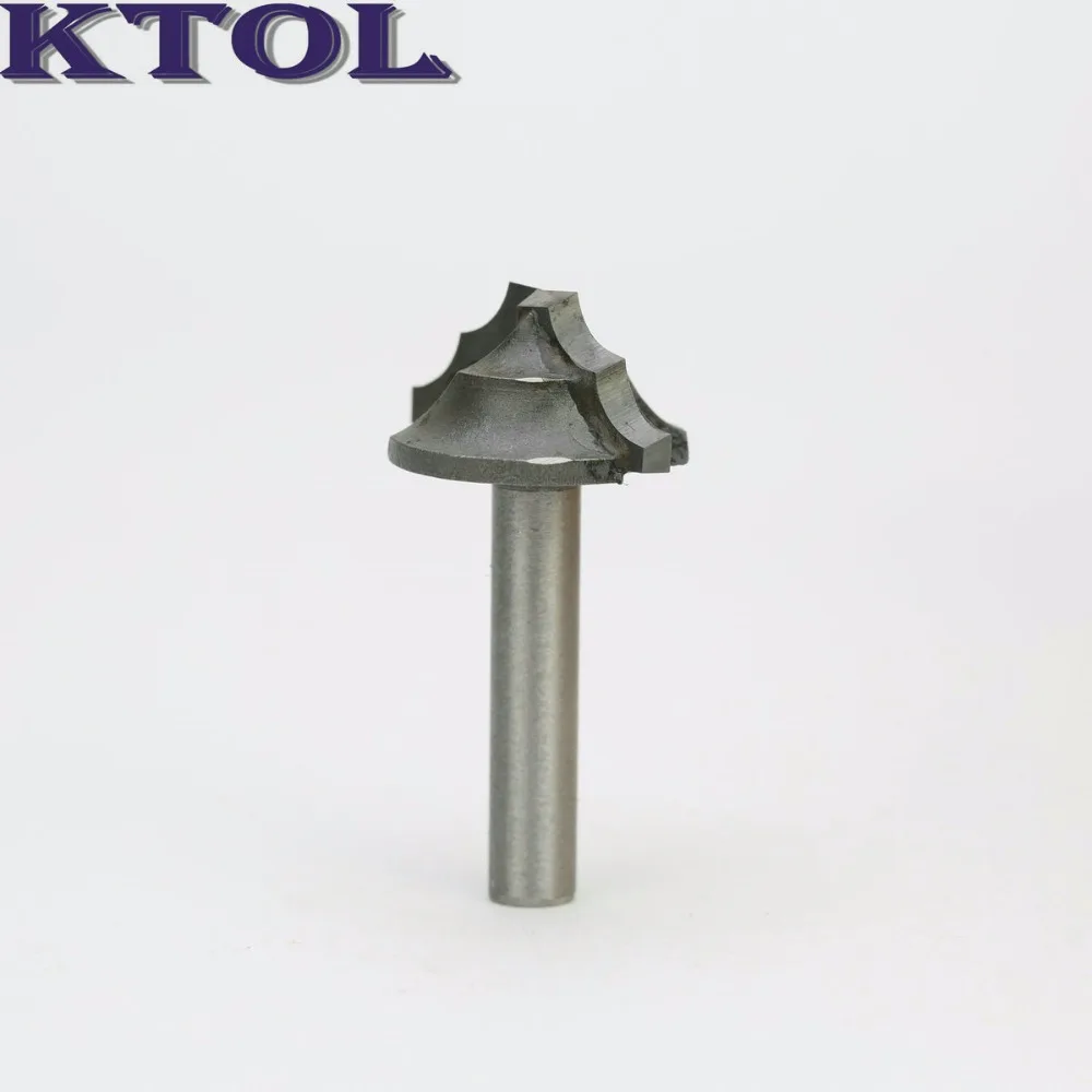 Broca de enrutador de doble filo, 6x24mm, grabado 3D, ranura de corte, fresadora de carburo, herramientas de carpintería, 1 ud.