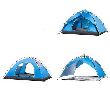 

[TB06]Tent outdoor 3-4 people camping thickening anti-storm rain home speed open automatic two-bedroom one hall 2 single double