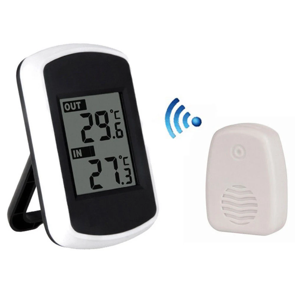 Black Digital LCD Indoor/Outdoor Wireless Weather Station W/ Remote Sensor Thermometer Magical