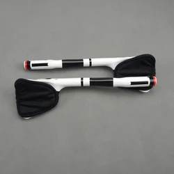 Bullhorn-TT Handlebar Triathlon Bicycle Extender, Rest Handlebar, Road Bike, White Glossy Carbon, Aero Bars, 31.8mm