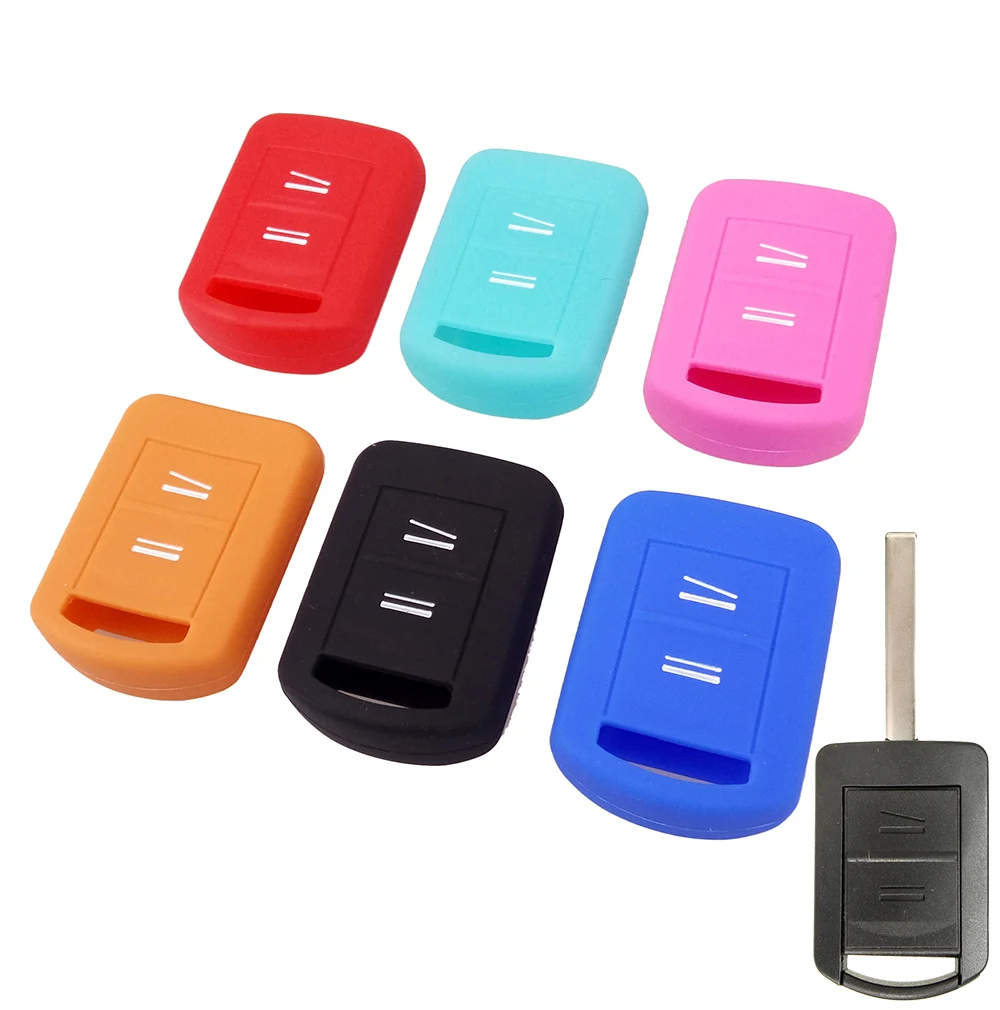 2 Button Silicone Key Cover Fit For Vauxhall Opel Corsa C Agila Combo Van Meriva Tigra Remote Case Fob Holder Shell Protector