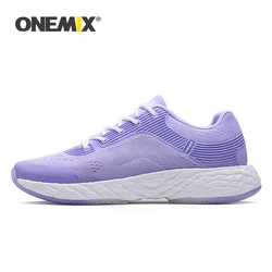 Onemix weiße Turnschuhe Laufschuhe für Frauen High-Tech-Sportschuhe Rebound weiche Laufsohle Frauen Plattform Marathon Laufschuhe