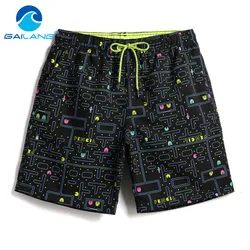 Gailang-shorts de praia masculinos, sunga masculina fashion para surf, calções de banho ativos