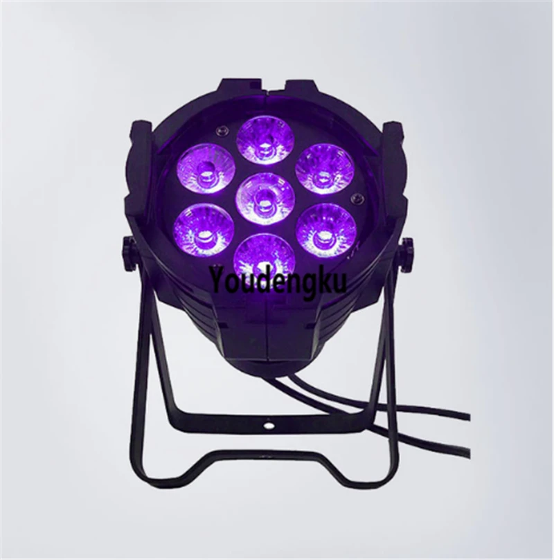 4 pcs led stage stage par 64 7*18w RGBWA UV 6IN1 led par dmx dj wedding mini led Flat Par Can Light