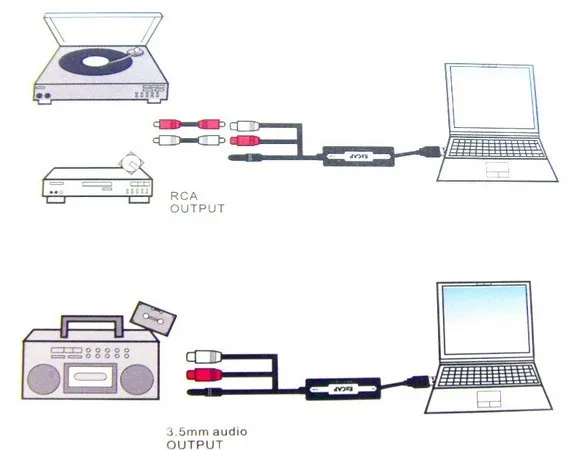 Ezcap216 Vinyl Cassette To CD /USB Audio Capture MP3 WMA WAV OGG Converter Recorder Edit Audio to MP3 Format TO PC