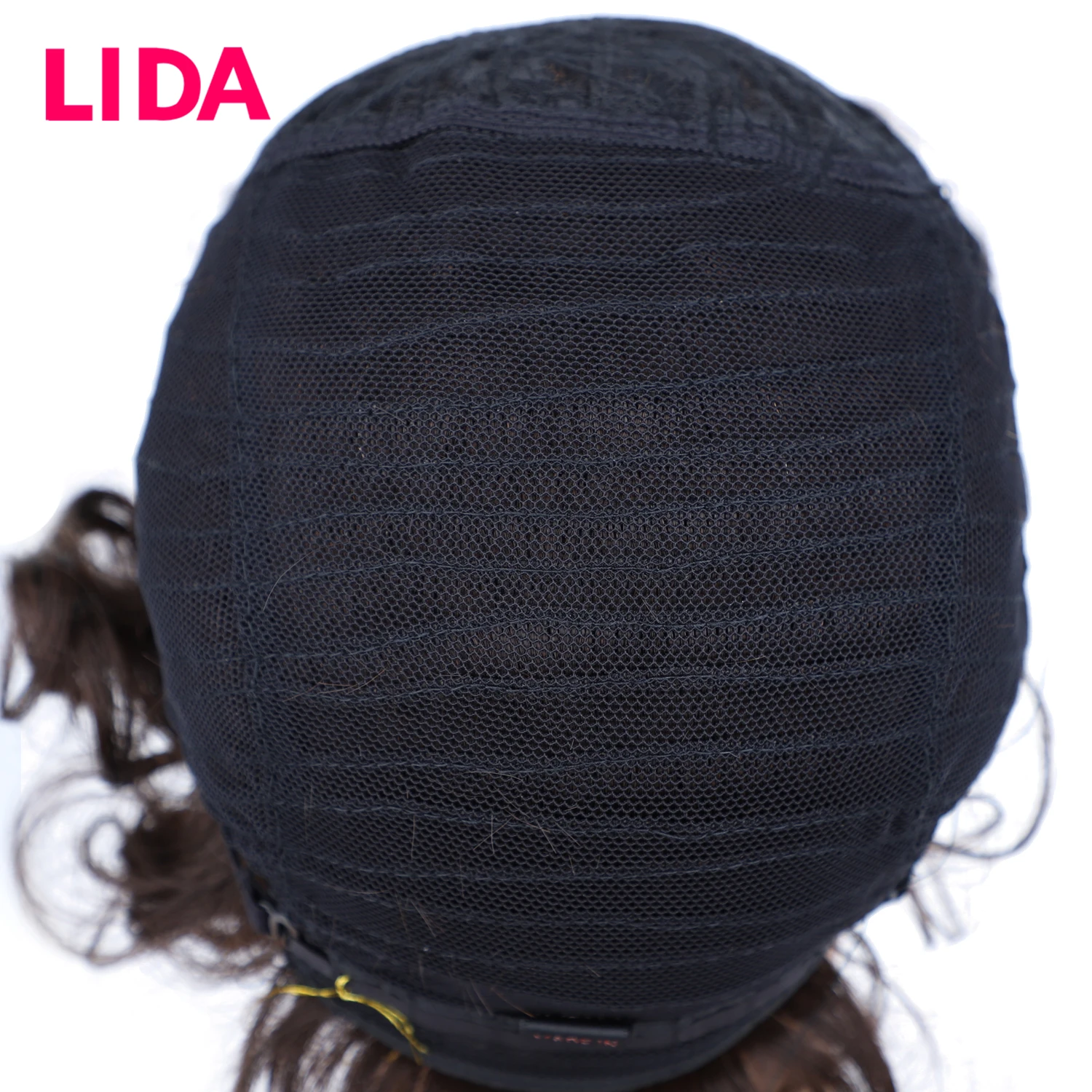 LIDA Curly Human Hair Wigs 100% Human Hair 8\'\' Malaysian Curly Human Hair Non Remy Women Wigs 150% Density Machine Made Wig