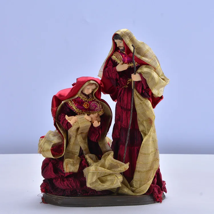 Catholic Gospel Relic Church Supplies Religious Ornaments Jesus Mage Saga Holy Family Statue Gift Ornament Figures Christ Craft