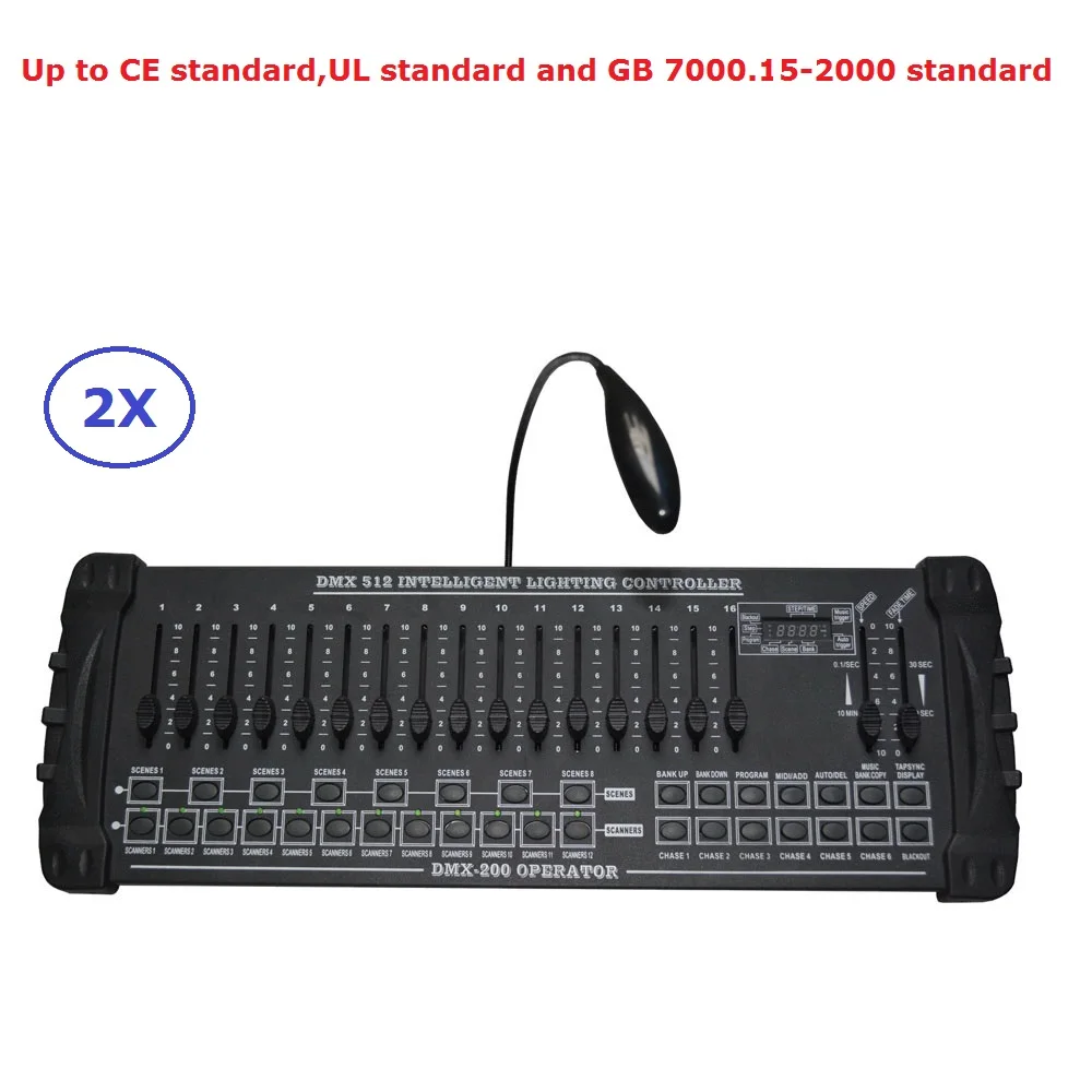 

2Pcs/Lot Fast Shipping DMX 200 Controller Professional Stage Lighting Console Control LED Par Light Moving Head Beam Lights