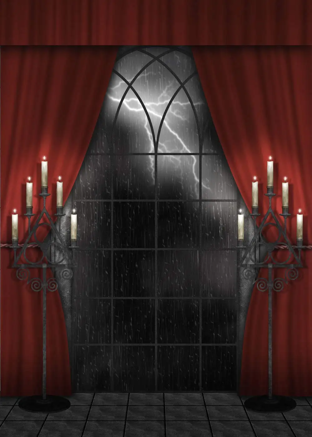 Capisco Photographic Background Thunder Candle Halloween Haunted House Photo Backdrops For Sale Photography High Quality