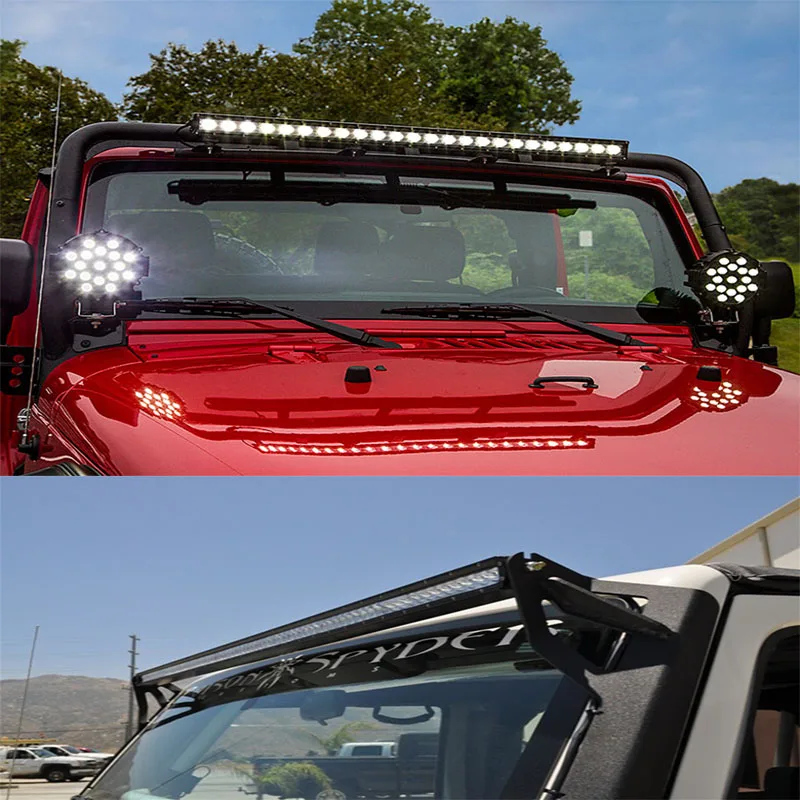 38inch 108W Straight Slim Led Light Bar Single Row External Waterproof driving Lights Lamp For Jeep Truck SUV ATV Trucks Boat