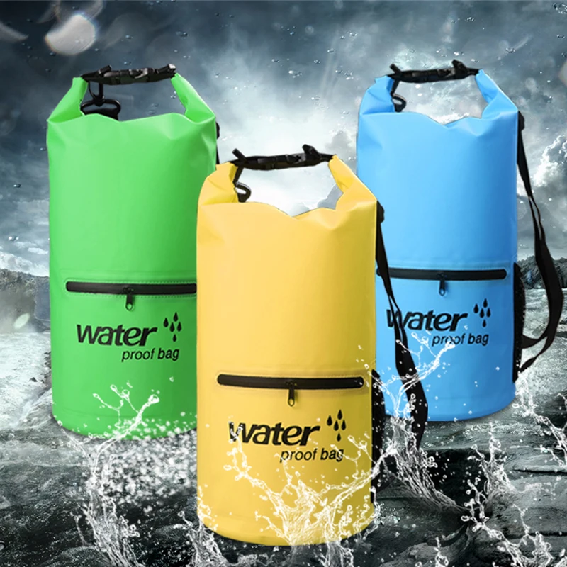 PVC 5L 10L 20L Outdoor Waterproof Bag Dry Bag Swimming Bag Sack Storage for Travelling Rafting Boating Kayaking Canoeing