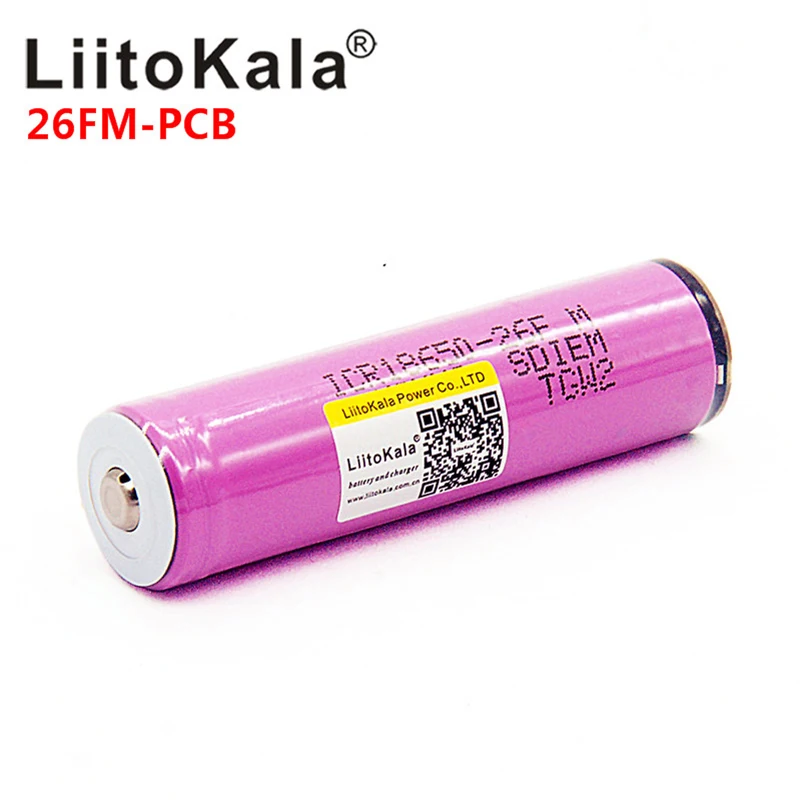 Liitokala 18650 2600Mah Batterij 100% Icr18650-26fm Oorspronkelijk 3.7V 2500Mah Oplaadbare Batterij Voor Zaklamp