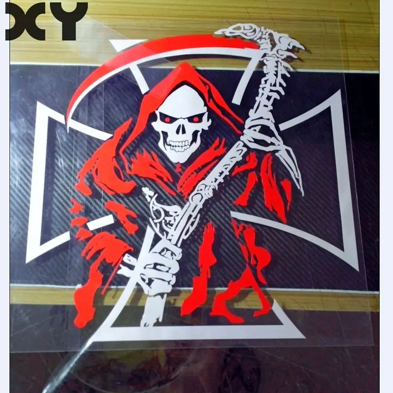 Reflective Waterproof Cool Death Devil Person Auto Sticker Decals for Windows and Car Door Drop Shipping