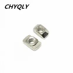100pcs 20-M3/M4/M5 Hammer T Nut Aluminum Connector T Fastener Sliding Nut Nickel Plated Carbon Steel for 2020 Aluminum Profile