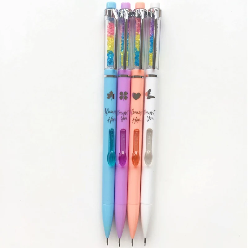 2X Elegant Rainbow Colorful Diamond Automatic Mechanical Pencil  0.7mm