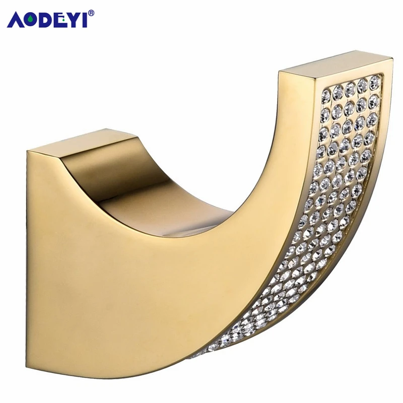 AODEYI Bad Zubehör Papier Halter Handtuch Ring Bar Robe Haken Seifenschale Zahnbürste Halter, gold oder Chrom Bad Hardware Set